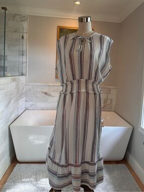 Rails Ashlyn Dress in the "Aegean Blue Stripe" colorway